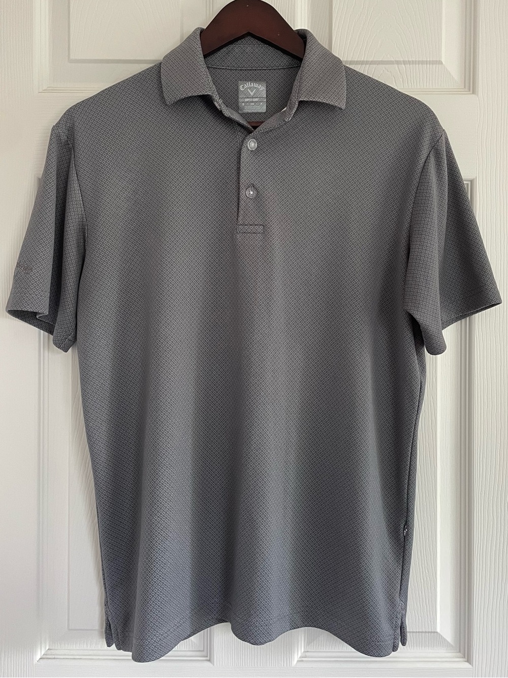 Callaway Opti Dry Men’s Heather Gray Golf Polo Shirt Performance Size Small